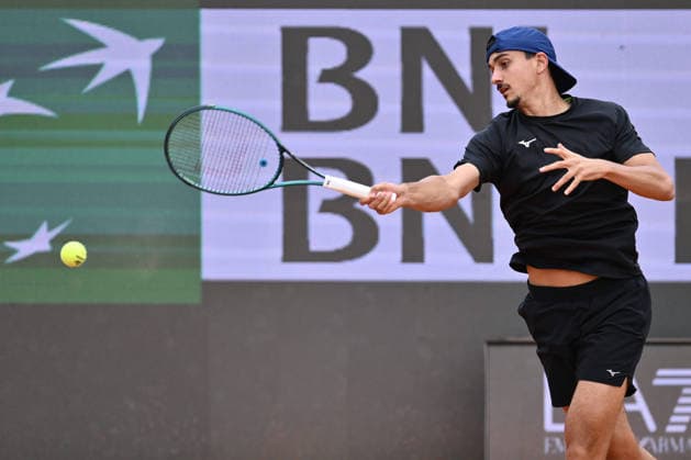 Lorenzo Sonego in action during a training session ahead of the Internazionali BNL d Italia Day One at Foro Italico on May 5, 2026 in Rome, Italy.  Copyright: xDomenicoxCippitelli IPAxSportx xipa-agency.netx xx IPA_74457663 IPA_Agency_IPA74457663
