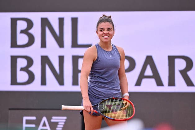 Jasmine Paolini in action during a training session ahead of the Internazionali BNL d Italia Day One at Foro Italico on May 5, 2026 in Rome, Italy.  Copyright: xDomenicoxCippitelli IPAxSportx xipa-agency.netx xx IPA_74457682 IPA_Agency_IPA74457682