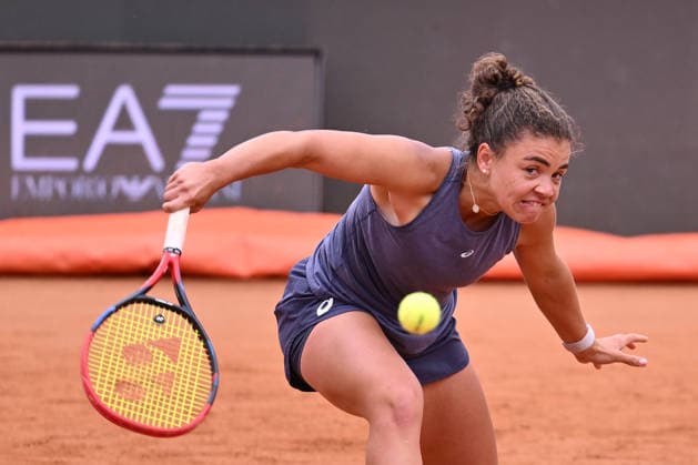 Jasmine Paolini in action during a training session ahead of the Internazionali BNL d Italia Day One at Foro Italico on May 5, 2026 in Rome, Italy.  Copyright: xDomenicoxCippitelli IPAxSportx xipa-agency.netx xx IPA_74457692 IPA_Agency_IPA74457692