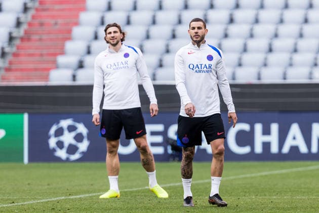 MUNICH, GERMANY - MAY 5: Lucas Hernandez (FC Paris Saint-Germain, 21) during training of Paris Saint-Germain before the match between FC Bayern Muenchen vs Paris Saint-Germain at Allianz Arena on matchday -1 of the UEFA Champions League Semi Final on May 5, 2026 in Munich, Germany. Bavaria Germany Copyright: xSteffiexWunderlx