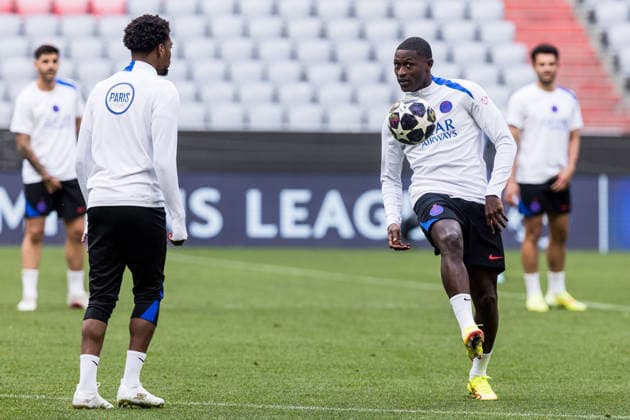 Football, CL, Paris St Germain, Training