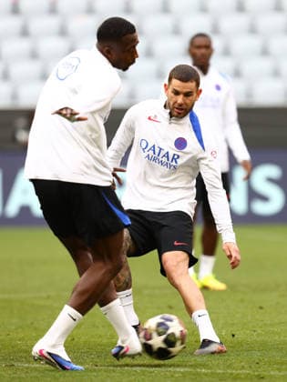 May 5, 2026, Munich, Bavaria, Germany: LUCAS HERNANDEZ of Paris Saint-Germain during the last training session ahead of the UEFA Champions League 2025 26 Semi-final Leg 2 game against Bayern Munich at the Allianz Arena in Munich, Germany. Munich Germany - ZUMAc179 20260505_zep_c179_062 Copyright: xMickaelxChavetx