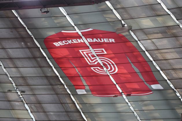 May 5, 2026, Munich, Bavaria, Germany: FRANZ BECKENBAUER jersey in the Allianz Arena stadium is seen during the Paris Saint-Germain last training session ahead of the UEFA Champions League 2025 26 Semi-final Leg 2 game against Bayern Munich at the Allianz Arena in Munich, Germany. Munich Germany - ZUMAc179 20260505_zep_c179_078 Copyright: xMickaelxChavetx