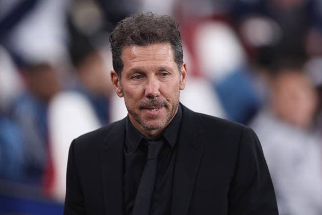 London, England, 5th May 2026. Diego Simeone manager of Atletico Madrid during the Arsenal vs Atletico Madrid UEFA Champions League match at the Emirates Stadium, London. Picture credit should read: David Klein Sportimage EDITORIAL USE ONLY. No use with unauthorised audio, video, data, fixture lists, club league logos or live services. Online in-match use limited to 120 images, no video emulation. No use in betting, games or single club league player publications. SPI_033_DK_Arsenal_Athletico_Madrid SPI-4781-0033