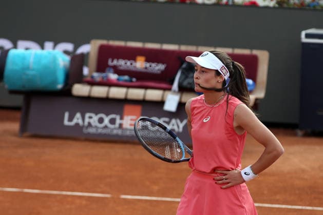 Italian Open 2026 tennis tournament ROME, ITALY - MAY 05: Turkish tennis player Zeynep Sonmez reacts during her first-round match against Italian tennis player Jennifer Ruggeri (not seen) at the 2026 Italian Open tennis tournament in Rome, Italy on May 05, 2026. Baris Seckin Anadolu Rome Italy. Editorial use only. Please get in touch for any other usage.  Copyright: x2026xAnadoluxBarisxSeckinx