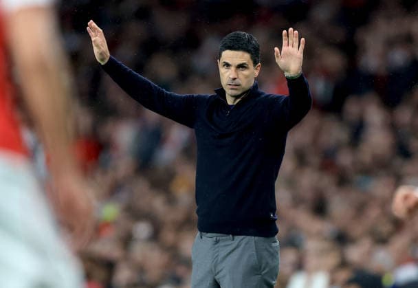 Arsenal FC v Atletico de Madrid - UEFA Champions League 2025 26 Semi Final Second Leg Mikel Arteta, Manager of Arsenal on the side line during the UEFA Champions League 2025 26 Semi Final Second Leg match between Arsenal FC and Atletico de Madrid at Arsenal Stadium on May 5, 2026 in London, England. WARNING! This Photograph May Only Be Used For Newspaper And Or Magazine Editorial Purposes. May Not Be Used For Publications Involving 1 player, 1 Club Or 1 Competition Without Written Authorisation From Football DataCo Ltd. For Any Queries, Please Contact Football DataCo Ltd on +44 (0) 207 864 9121 London Arsenal Stadium England United Kingdom Copyright: xAllstarxPicturexLibraryxLtdx