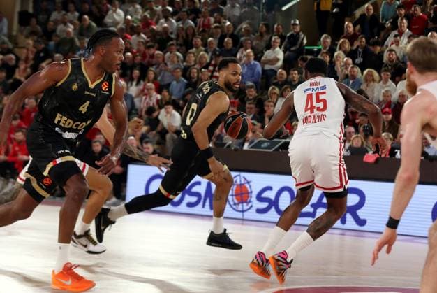 MONACO-OLYMPIAKOS BASKET EUROLIGUE PHOTOPQR NICE MATIN Jean François Ottonello ; Monaco ; 05 05 2026 ; AS Monaco vs Olympiakos - Quart de finale Euroligue de basket match 3 - 0 Elie Okobo Monaco France  Copyright: xPHOTOPQR NICExMATIN MAXPPPxJeanxFrançoisxOttonellox 20260505NIM8981 20260505NIM8981