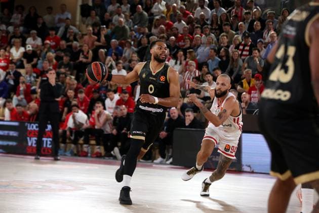 MONACO-OLYMPIAKOS BASKET EUROLIGUE PHOTOPQR NICE MATIN Jean François Ottonello ; Monaco ; 05 05 2026 ; AS Monaco vs Olympiakos - Quart de finale Euroligue de basket match 3 - 0 Elie Okobo Monaco France  Copyright: xPHOTOPQR NICExMATIN MAXPPPxJeanxFrançoisxOttonellox 20260505NIM8984 20260505NIM8984
