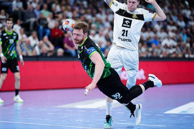 Throw Goal Leon Vucko RK Nexe, 39 GER, THW Kiel vs RK Nexe, Handball, EHF European League, Quarter-final, second leg, 2025 2026 season, 05 05 2026 GER, THW Kiel vs RK Nexe, Handball, EHF European League, Quarter-final, second leg, 2025 2026 season, 05 05 2026 Kiel Copyright: xEibner-Pressefoto MarcelxvonxFehrnx EP_MFN