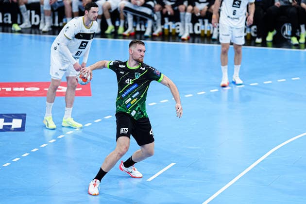 7 meter throw goal Tin Lucin RK Nexe, 41 GER, THW Kiel vs RK Nexe, Handball, EHF European League, Quarter-final, second leg, Season 2025 2026, 05 05 2026 GER, THW Kiel vs RK Nexe, Handball, EHF European League, Quarter-final, second leg, Season 2025 2026, 05 05 2026 Kiel Copyright: xEibner-Pressefoto MarcelxvonxFehrnx EP_MFN