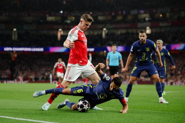Champions League 2025 26 Semi Final 2nd Leg Arsenal v Atletico Madrid Emirates Stadium 05.05.2026 Viktor Gy¿keres of Arsenal and Koke (c) of Atletico Madrid Champions League 2025 26 Semi Final 2nd Leg Arsenal v Atletico Madrid Emirates Stadium 05.05.2026 Photograph By Marc Aspland The Times  Copyright: xMarcxAsplandx NINTCHDBPICT001078545581
