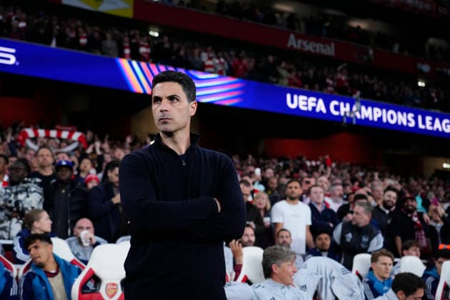 Arsenal FC v Atletico de Madrid - UEFA Champions League 2025 26 Semi Final Second Leg Mikel Arteta head coach of Arsenal during the UEFA Champions League 2025 26 Semi Final Second Leg match between Arsenal FC and Atletico de Madrid at Arsenal Stadium on May 5, 2026 in London, England. London England United Kingdom  Copyright: xJosexBretonx originalFilename:bretonhernandez-arsenalf260505_nphUq.jpg