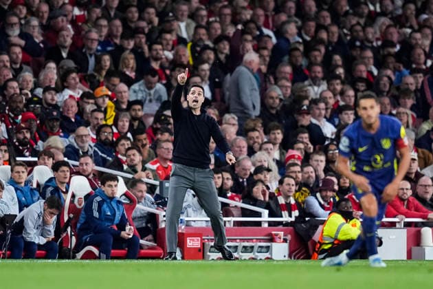 May 5, 2026, London, London, England: Mikel Arteta, head coach of Arsenal FC, gestures during the UEFA Champions League 2025 26 Semi Final Second Leg match between Arsenal FC and Atletico de Madrid at Emirates Stadium on May 05, 2026, in London, England. Arsenal FC V Atletico De Madrid - UEFA Champions League 2025 26 Semi Final Second Leg  - ZUMAa181 20260505_zaa_a181_084 Copyright: xDennisxAgyemanx