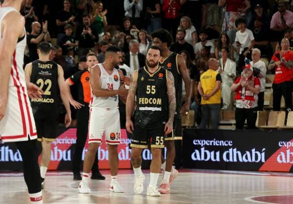MONACO-OLYMPIAKOS BASKET EUROLIGUE PHOTOPQR NICE MATIN Jean François Ottonello ; Monaco ; 05 05 2026 ; AS Monaco vs Olympiakos - Quart de finale Euroligue de basket match 3 - 55 Mike James Monaco France  Copyright: xPHOTOPQR NICExMATIN MAXPPPxJeanxFrançoisxOttonellox 20260505NIM9135 20260505NIM9135