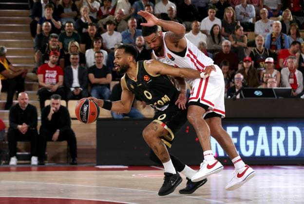 MONACO-OLYMPIAKOS BASKET EUROLIGUE PHOTOPQR NICE MATIN Jean François Ottonello ; Monaco ; 05 05 2026 ; AS Monaco vs Olympiakos - Quart de finale Euroligue de basket match 3 - 0 Elie Okobo Monaco France  Copyright: xPHOTOPQR NICExMATIN MAXPPPxJeanxFrançoisxOttonellox 20260505NIM9143 20260505NIM9143