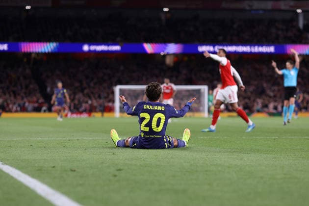 Arsenal gegen Atletico Madrid 05. Mai 2026, London UEFA Champions League Halbfinale Rückspiel Arsenal gegen Atletico Madrid Giuliano Simeone von Atletico Madrid Foto Jacques Feeney Abseits London UK  Copyright: xJacquesxFeeneyx xOffsidexOffside