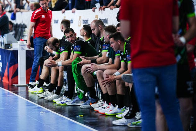 RK Nexe disappointed after defeat GER, THW Kiel vs RK Nexe, Handball, EHF European League, quarter-final, second leg, 2025 2026 season, 05 05 2026 GER, THW Kiel vs RK Nexe, Handball, EHF European League, quarter-final, second leg, 2025 2026 season, 05 05 2026 Kiel Copyright: xEibner-Pressefoto MarcelxvonxFehrnx EP_MFN