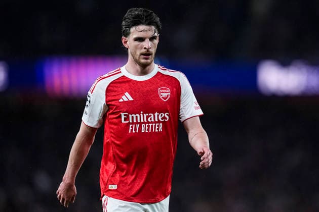 May 5, 2026, London, London, England: Declan Rice of Arsenal FC looks on during the UEFA Champions League 2025 26 Semi Final Second Leg match between Arsenal FC and Atletico de Madrid at Emirates Stadium on May 05, 2026, in London, England. London England - ZUMAa181 20260505_zaa_a181_085 Copyright: xDennisxAgyemanx