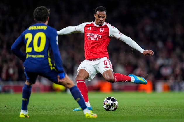 May 5, 2026, London, London, England: Gabriel of Arsenal FC in action during the UEFA Champions League 2025 26 Semi Final Second Leg match between Arsenal FC and Atletico de Madrid at Emirates Stadium on May 05, 2026, in London, England. London England - ZUMAa181 20260505_zaa_a181_089 Copyright: xDennisxAgyemanx
