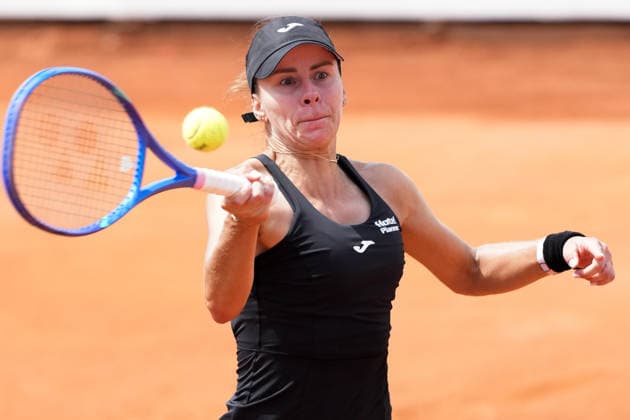 Magda Linette of Poland during the match against Tatiana Maria of Germany at the Internazionali BNL d Italia 2026 tennis tournament at Foro Italico in Rome, Italy on May, 6, 2026. AntoniettaxBaldassarre
