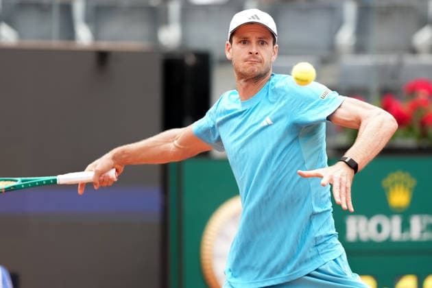 Hubert Hurkacz of Poland during the match against Yannick Hanfmann of Germany at the Internazionali BNL d Italia 2026 tennis tournament at Foro Italico in Rome, Italy on May, 6, 2026. AntoniettaxBaldassarre