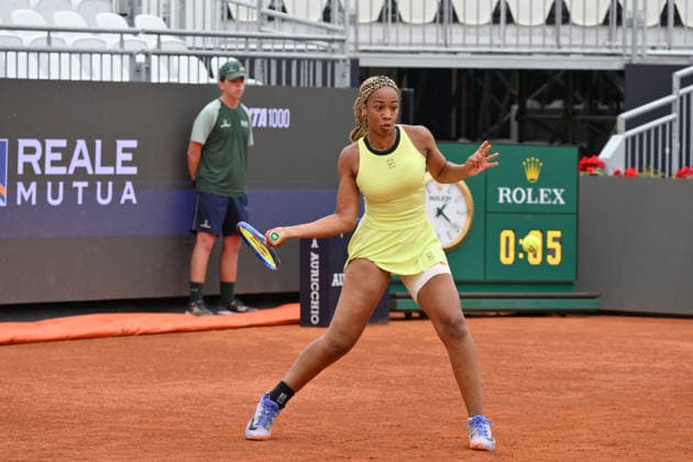 TENNIS - Internazionali di Tennis - Internazionali BNL d Italia Tyra Grant ITA in action during the Women s Singles match at the Internazionali BNL d Italia at Foro Italico in Rome. during the match of Italian Open Tennis, Day 3 at the Foro Italico on May 6, 2026 in Rome, Italy. during Internazionali BNL d Italia, International Tennis match in Rome, Italy, May 06 2026 Rome Italy  Copyright: xIPAxSport ABACAx