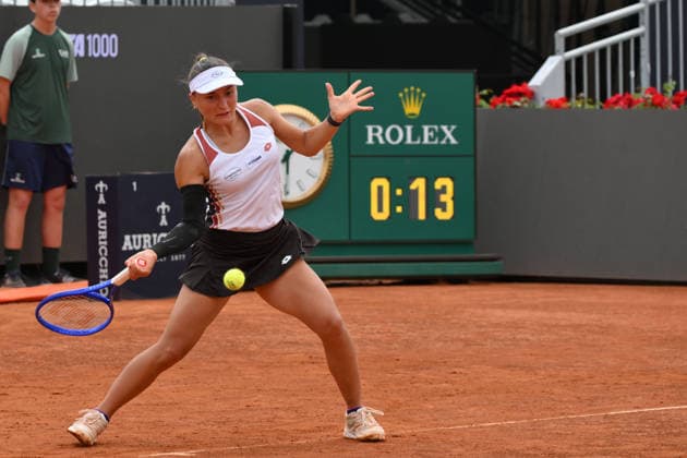 Lisa Pigato ITA in action during the Women s Singles match at the Internazionali BNL d Italia at Foro Italico in Rome. during the match of Italian Open Tennis, Day 3 at the Foro Italico on May 6, 2026 in Rome, Italy. during Internazionali BNL d Italia, International Tennis match in Rome, Italy, May 06 2026  Copyright: xRobertoxRamaccia IPAxSportx xipa-agency.netx xx IPA_74468365 IPA_Agency_IPA74468365