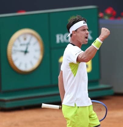 (260506) -- ROME, May 6, 2026 -- Daniel Altmaier celebrates a point during the men s singles first round match between Zhang Zhizhen of China and Daniel Altmaier of Germany at the ATP, Tennis Herren Italian Open in Rome, Italy, May 6, 2026. ) (SP)ITALY-ROME-TENNIS-ATP-ITALIAN OPEN-ZHANG ZHIZHEN VS DANIEL ALTMAIER LixJing 
