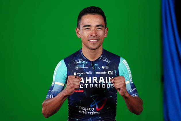Colombia™s Santiago Buitrago Sanchez of Bahrain Victorious during the teams presentation ahead of the Giro d™Italia cycling race in Burgas. The race starts on Friday, May 8, with the first stage over 160 km, from Nessebar to Burgas, Bulgaria - Wednesday, May 6, 2026. - cycling.  Copyright: xMassimoxPaolonex xLaPressex