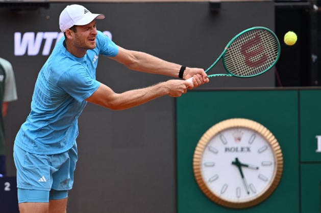 TENNIS - Internazionali di Tennis - Internazionali BNL d Italia Hubert Hurkacz of Poland in action against Yannick Hanfmann of Germany during the Internazionali BNL d Italia Day Two at Foro Italico on May 6, 2026 in Rome, Italy. Rome Italy  Copyright: xIPAxSport ABACAx