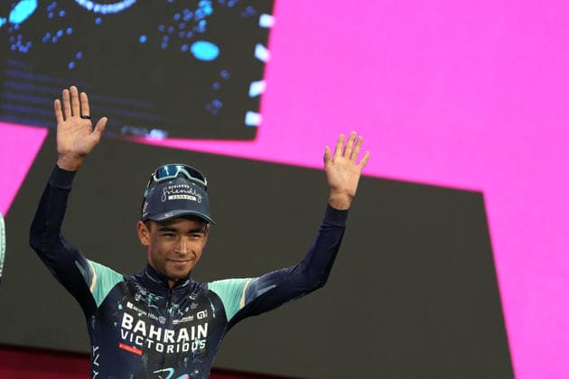 Colombia™s Santiago Buitrago Sanchez of Bahrain Victorious during the teams presentation ahead of the Giro d™Italia cycling race in Burgas. The race starts on Friday, May 8, with the first stage over 160 km, from Nessebar to Burgas, Bulgaria - Wednesday, May 6, 2026. - cycling.  Copyright: xFabioxFerrarix xLaPressex