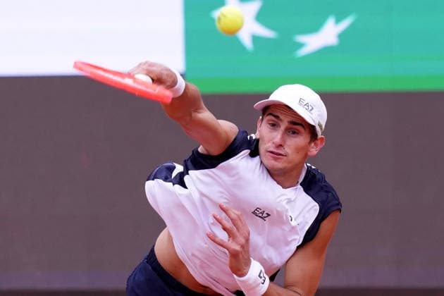 Matteo Arnaldi (ITA) during the match between Matteo Arnaldi (ITA) vs Jaume Munar (ESP) at the Italian Open in Rome, Wednesday, May 6, 2026. (Alfredo Falcone LaPresse)  Copyright: xAlfredoxFalcone LaPressex