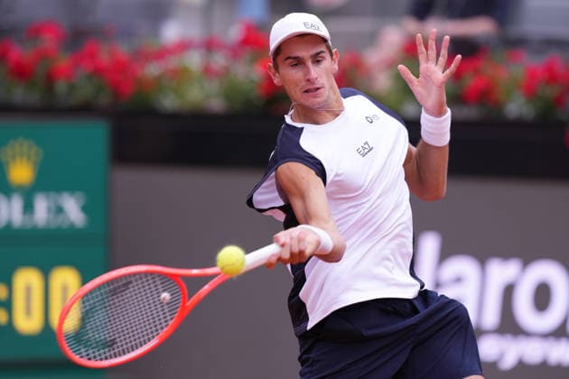 Matteo Arnaldi (ITA) during the match between Matteo Arnaldi (ITA) vs Jaume Munar (ESP) at the Italian Open in Rome, Wednesday, May 6, 2026. (Alfredo Falcone LaPresse)  Copyright: xAlfredoxFalcone LaPressex