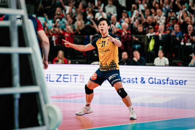 VBL SVG Lüneburg vs Berlin Recycling Volleys, 06 05 2026 Sho Takahashi SVG Lüneburg, 21 cheers Volleyball Bundesliga, Playoffs, Final, Game 3 SVG Lüneburg vs Berlin Recycling Volleys on 06 05 2026 at the LKH Arena, Lüneburg Copyright: xBEAUTIFULxSPORTS Tonhäuserx