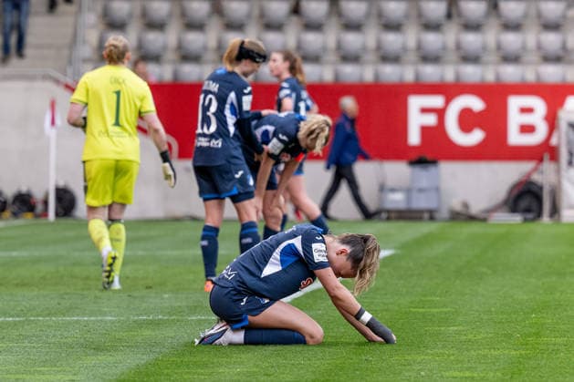Jill Janssens TSG 1899 Hoffenheim, 09 exhausted after the end of the game and disappointed about Bayerns late equalizer GER, FC Bayern Muenchen Frauen vs TSG 1899 Hoffenheim, Football, Google Pixel Frauen Bundesliga, 24 Spieltag, Saison 2025 2026, 06 05 2026 DFL DFB REGULATIONS PROHIBIT ANY USE OF PHOTOGRAPHS as IMAGE SEQUENCES and or QUASI VIDEO GER, FC Bayern Muenchen Frauen vs TSG 1899 Hoffenheim, Football, Google Pixel Frauen Bundesliga, 24 Spieltag, Saison 2025 2026, 06 05 2026 Muenchen Copyright: xEibner-Pressefoto HeikexFeinerx EP_HFR