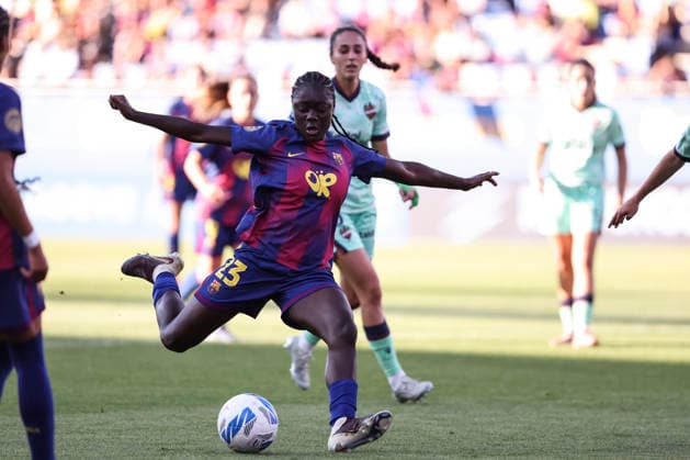 May 6, 2026, Sant Joan Despi, Barcelona, Spain: Aicha Camara Camara of FC Barcelona, Barca in action during the Spanish Women league, Liga F, football match played between FC Barcelona and Levante UD at Johan Cruyff Stadium on May 06, 2026 in Sant Joan Despi, Barcelona. FC Barcelona V Levante UD - Liga F  - ZUMAa181 20260506_zaa_a181_042 Copyright: xJavierxBorregox