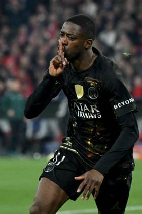 06 05 2026, xemx, Football UEFA Champions League 1 2 Final, FC Bayern Muenchen Paris St Germain v l Torjubel nach dem Tor zum celebrating the goal celebrate 0 1 durch Ousmane Dembele Paris St Germain DFL DFB REGULATIONS PROHIBIT ANY USE OF PHOTOGRAPHS as IMAGE SEQUENCES and or QUASI VIDEO Muenchen