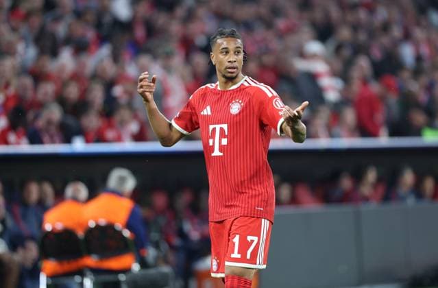 GER, CL semi-final FC Bayern Muenchen GER vs Paris Saint Germain FRA 06 05 2026, Allianz Arena, Munich, GER, CL semi-final FC Bayern Muenchen GER vs Paris Saint Germain FRA , in the picture picture shows gestures facial expressions emotions Michael Olise FC Bayern Muenchen 17 is amazed nordphotoxGmbHx xSchneider nph00003