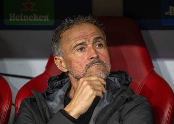Soccer, Men, 2025 2026 season, Champions League semi-final, second leg , FC Bayern Munich Paris St Germain, coach Luis Enrique PSG on the bench, 06 05 2026, Copyright: xMatthiasxKochx