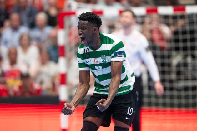 CL Men s Handball Aalborg Handball Sporting Clube de Portugal Sporting Clube de Portugal s Mamadou Gassama reacts after scoring during the EHF Champions League quarter final return match between Aalborg Handball and Sporting Clube de Portugal at Sparekassen Danmark Arena Photo Bo Amstrup Ritzau Scanpix , Aalborg Denmark Mors  Copyright: BoxAmrstrupx xRitzauxScanpix BoxAmstrupx spdk20260506-213743-L