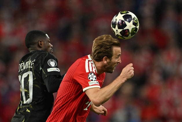 FC Bayern Munich v PSG - UEFA Champions League MUNICH, GERMANY - MAY 6: Harry Kane (R) of FC Bayern Munich in action during the UEFA Champions League Semi-Final Second Leg match between FC Bayern Munich and Paris Saint-Germain at Football Arena Munich in Munich, Germany, on May 6, 2026. Halil Sagirkaya Anadolu Munich Germany. Editorial use only. Please get in touch for any other usage.  Copyright: x2026xAnadoluxHalilxSagirkayax