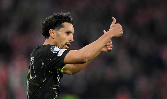 Marquinhos FC Paris Saint Germain PSG 05 Gesture Gesture Thumbs up FC Bayern Muenchen FCB vs Paris Saint Germain PSG CL Champions League Semifinal Second leg 06 05 2026 DFL REGULATIONS PROHIBIT ANY USE OF PHOTOGRAPHS AS IMAGE SEQUENCES AND OR QUASI VIDEO FC Bayern Muenchen FCB vs Paris Saint Germain PSG CL Champions League