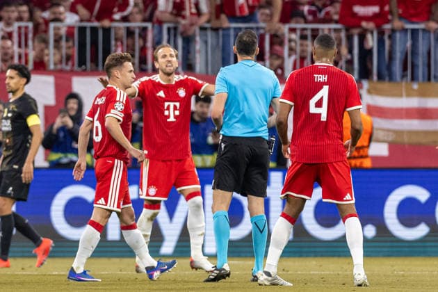 during the UEFA Champions League 2025 26 Semi Final Second Leg match between FC Bayern München and Paris Saint Germain at Football Arena Munich on May 6, 2026 in Munich, Germany
