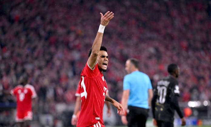 FOOTBALL CHAMPIONS LEAGUE SEASON 2025 2026 semi-final second leg 06 05 2026 FC Bayern Muenchen Paris Saint Germain Luis Diaz FC Bayern Muenchen