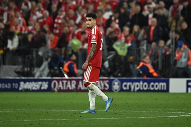 06 05 2026, xemx, Football UEFA Champions League 1 2 Final, FC Bayern Muenchen Paris St Germain v l Luis Diaz FC Bayern Muenchen Disappointed, sad, frustrated, helpless, DFL DFB REGULATIONS PROHIBIT ANY USE OF PHOTOGRAPHS as IMAGE SEQUENCES and or QUASI VIDEO Muenchen