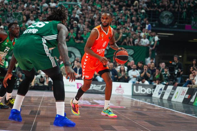 May 6, 2026, Athens, Athens, Greece: JEAN MONTERO during the EuroLeague Playoffs Game 3 between Panathinaikos and Valencia at Telekom Center Athens in Athens, Greece on May 6, 2026. EuroLeague Playoffs: Panathinaikos Vs Valencia  - ZUMAa226 20260506_zip_a226_016 Copyright: xGiorgosxArapekosx