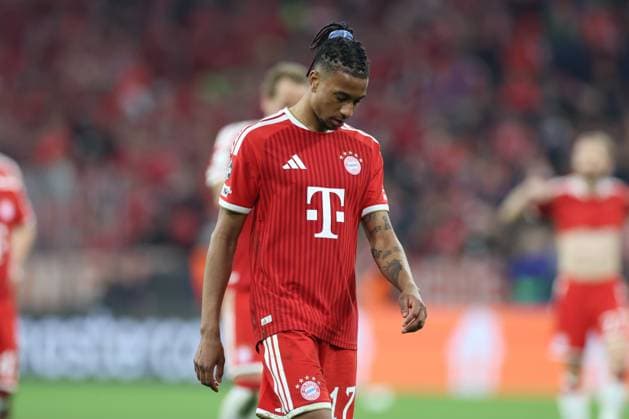 disappointment at Michael Olise 17 FC Bayern Muenchen , FC Bayern Muenchen vs Paris Saint Germain, Football, UEFA, Champions League, semi-final, second leg, 06 05 2026 Muenchen Bayern Germany Copyright: xkolbert-press ChristianxKolbertx