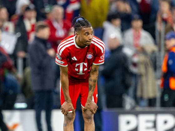Disappointed Bayern 17 Michael OLISE after the end of the match Football Bayern Paris 1 1 Football Champions League, FC Bayern Munich Paris Saint Germain, semi-final, second leg, 2025 2026 season, on 6 05 2026 in Munich, A L L I A N Z A R E N A, Germany Source Copyright Credit Oryk HAIST xFUSSBALL-BAYERN-PARISx