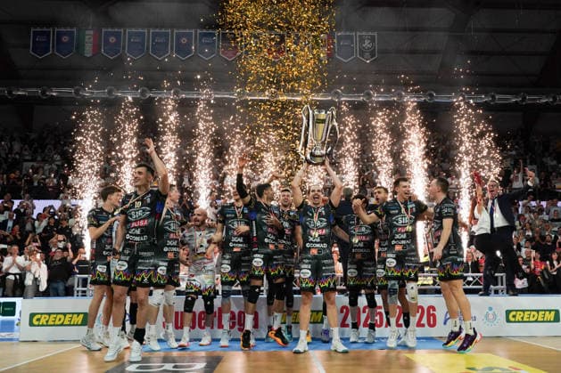 Volleyball, Sir Susa Scai Perugia wins championship in Italy