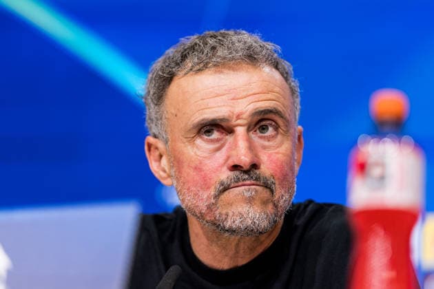 MUNICH, GERMANY - MAY 6: Luis Enrique (Trainer, Head coach FC Paris Saint-Germain) during post game press conference, PK, Pressekonferenz after the UEFA Champions League Semi-Final between FC Bayern Muenchen vs Paris Saint-Germain at Allianz Arena at Semi-Finals 2nd leg of the UEFA Champions League on May 6, 2026 in Munich, Germany. Bavaria Germany Copyright: xSteffiexWunderlx